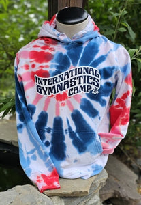 *2024 Red White and Blue Tie Dye Hoodie