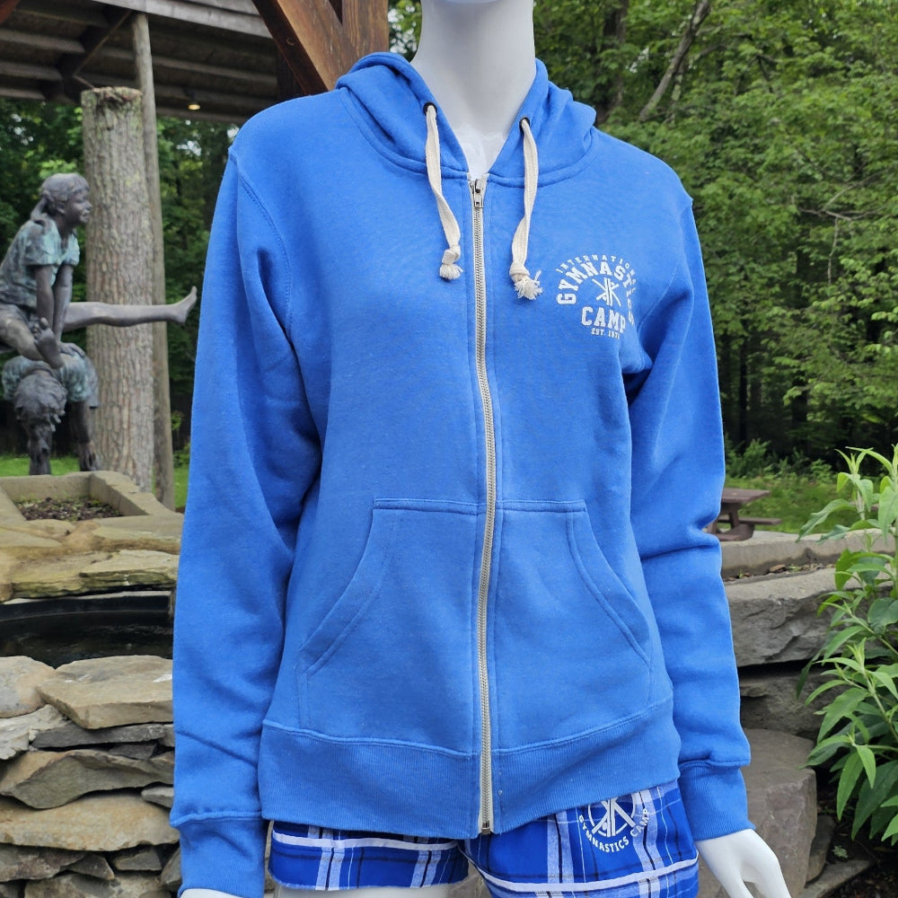 2025 Cool Royal Zip Up Hoodie – International Gymnastics Camp