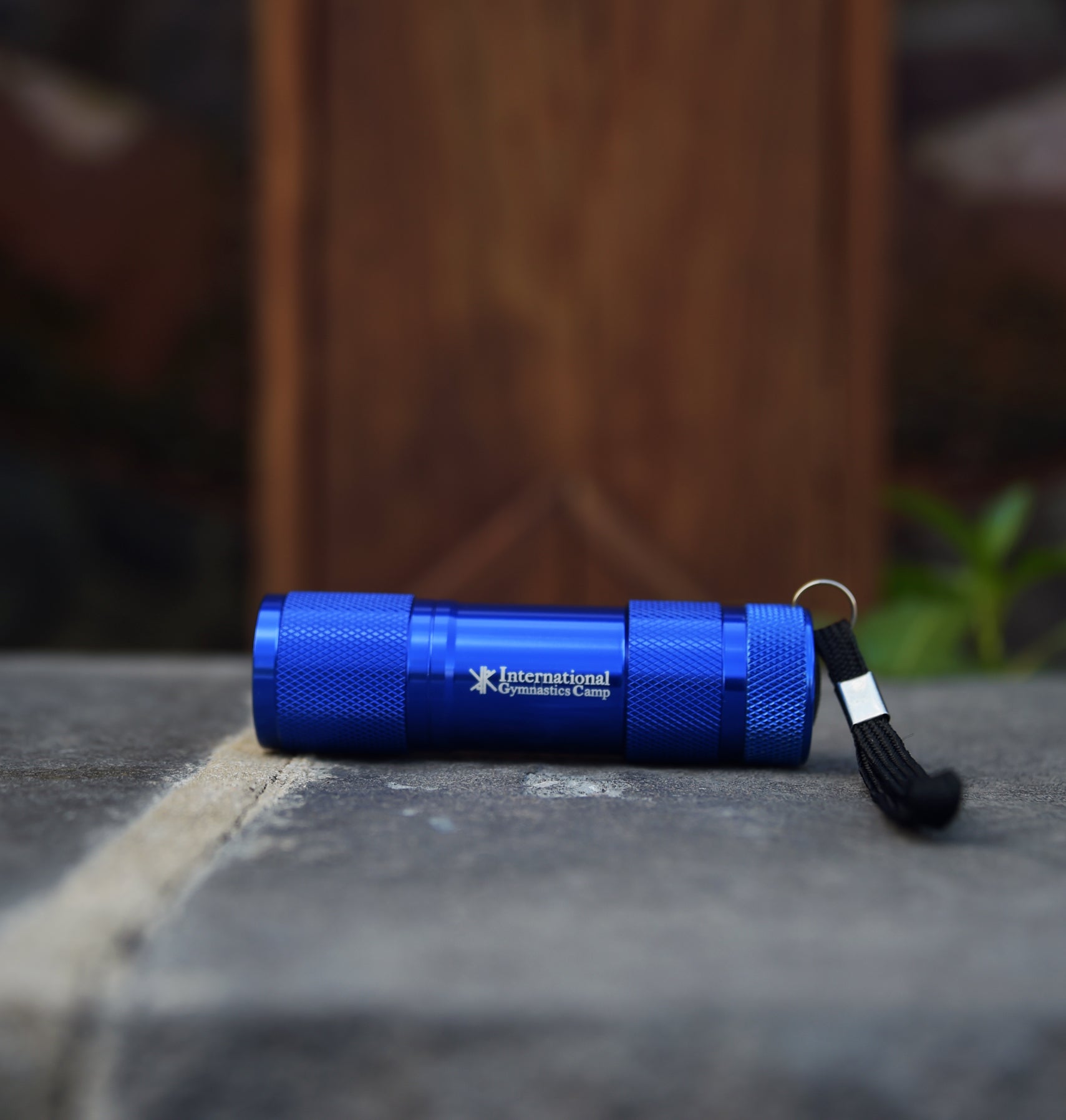 blue flashlight