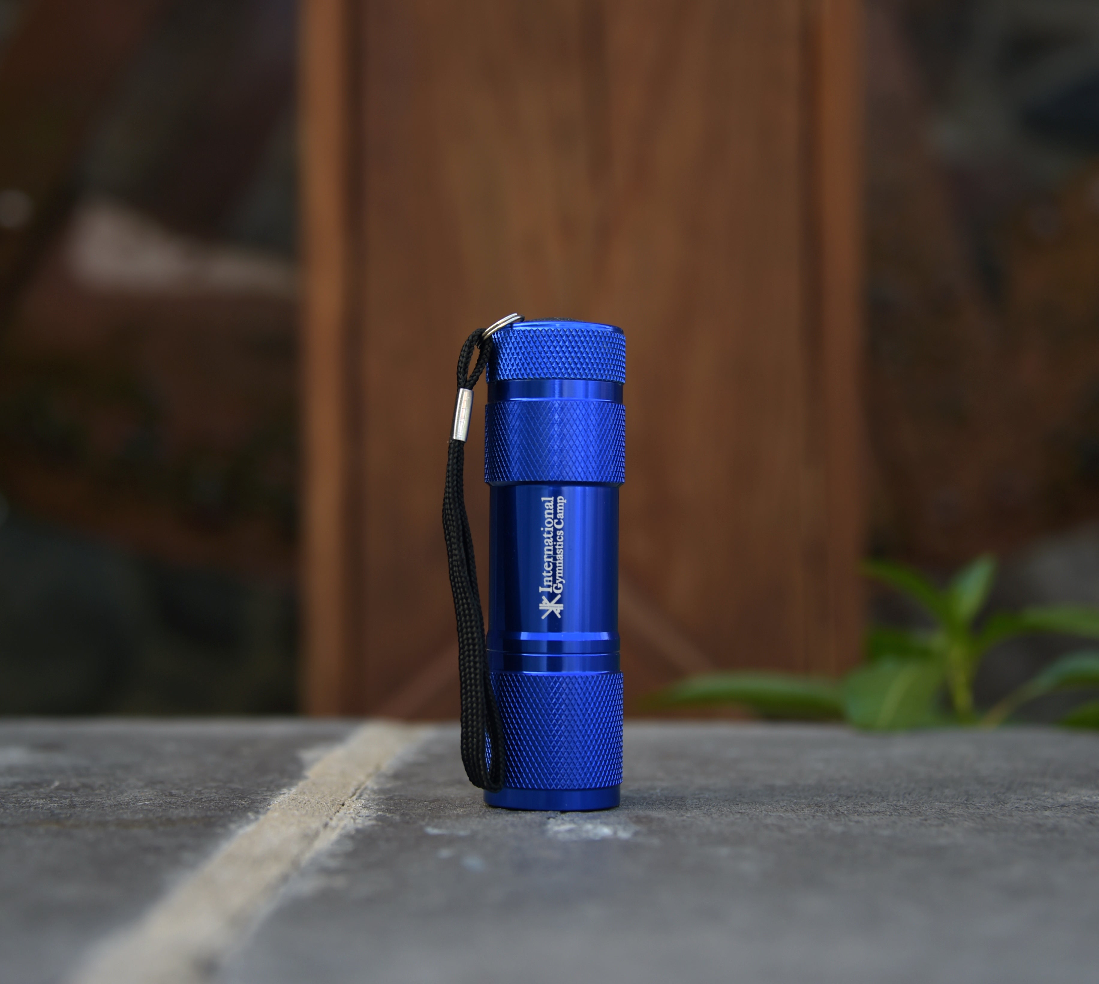blue flashlight